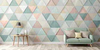 Tapeta Abstraktní geometrické tvary, uklidňující moderní minimalistický design 4K