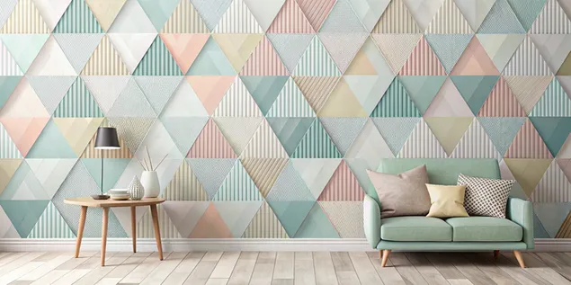 Abstrakta geometriska former, en lugnande modern minimalistisk design 4K bakgrund