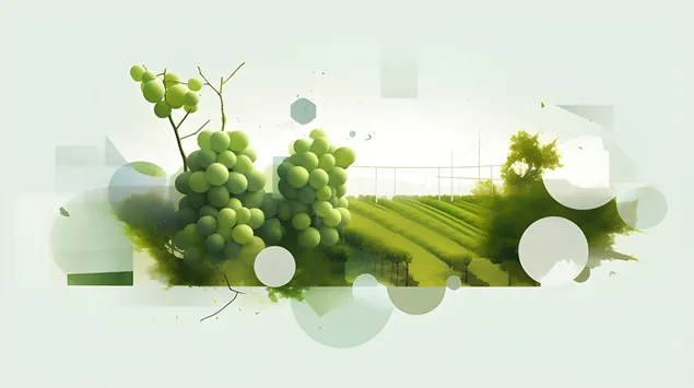 Alam Abstrak: Hutan Minimalis dengan Bentuk Poligon 2K kertas dinding