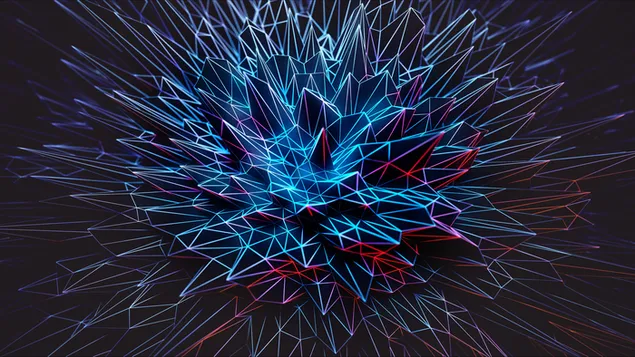 Nebula abstrak 3D neon unduhan