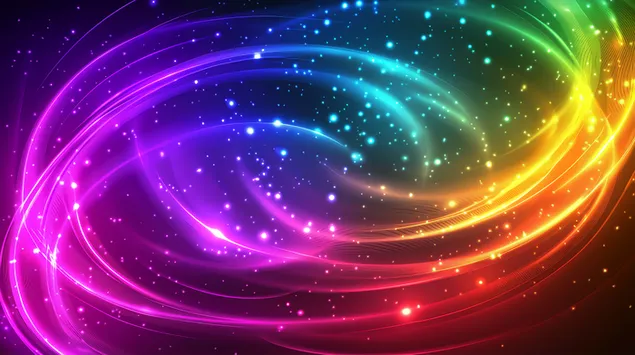 abstraktni neonovi energiyni v''lni s iskri izteglyane