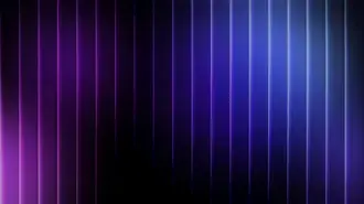 abstraktni neonove vlnove pozadi s fialovymi a modrymi svetly stahnout