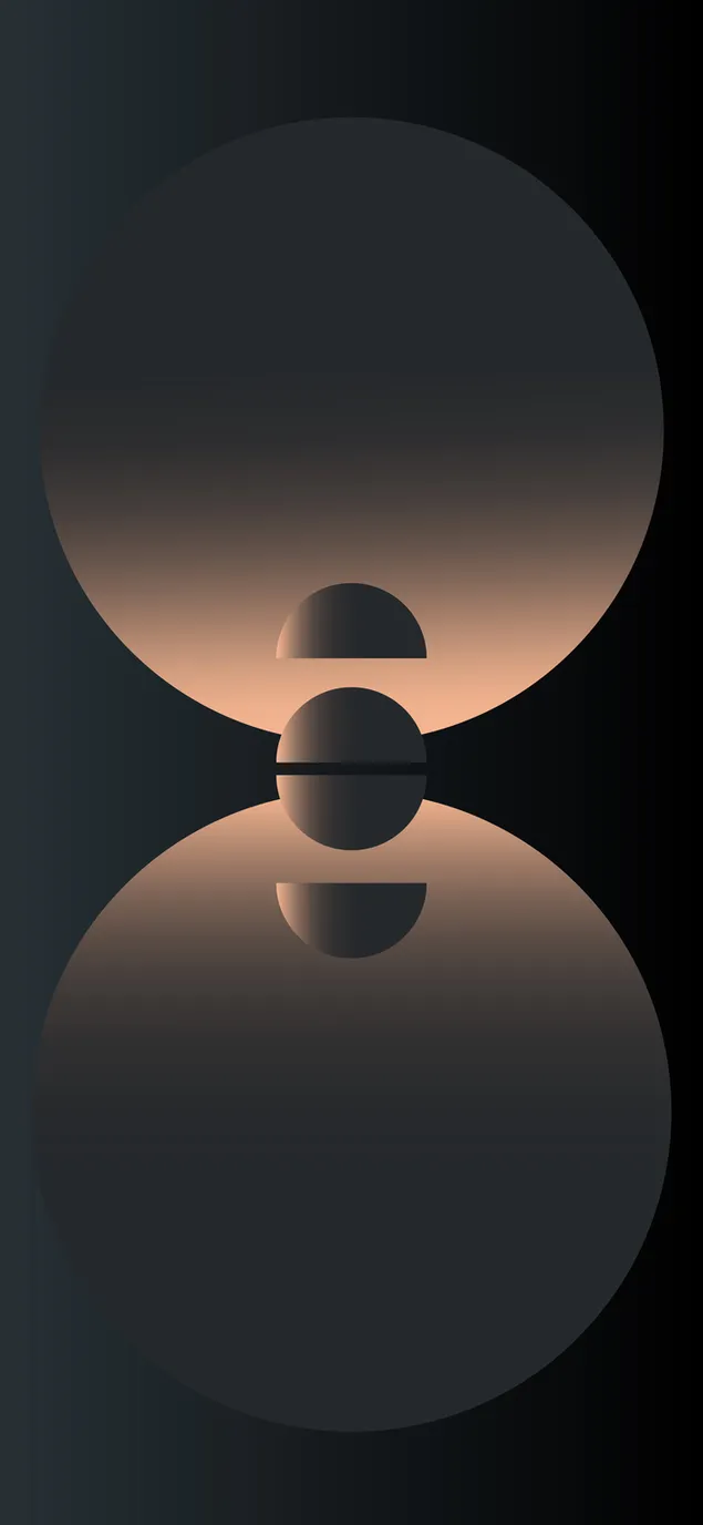 Шпалери Абстрактне відображення кулі в темній порожнечі з тонким градієнтним освітленням 4K