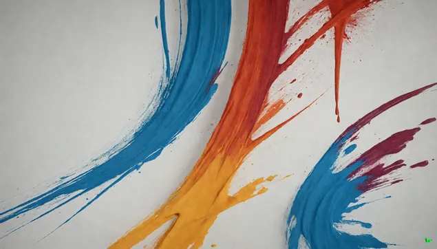 Abstrakt Molerei op Maueren 2K Tapeten