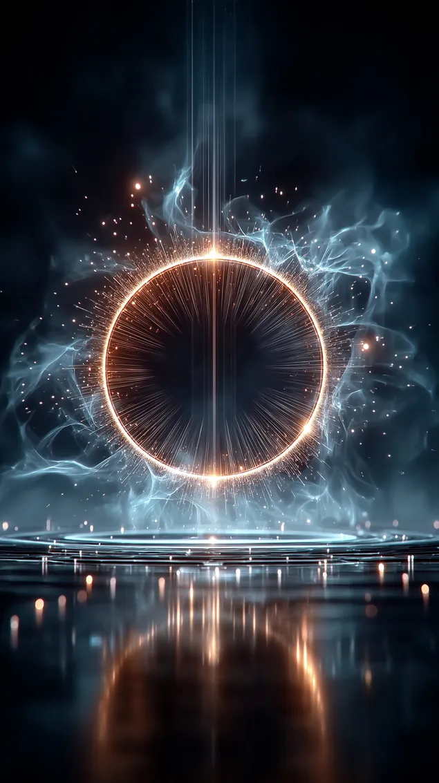 portal abstracto con anillo de energia y humos misteriosos descargar