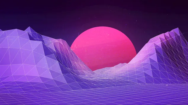 Luna púrpura abstracta 4K fondo de pantalla