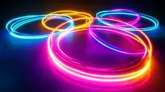 Radiância abstrata de linhas de energia de neon 4K papel de parede