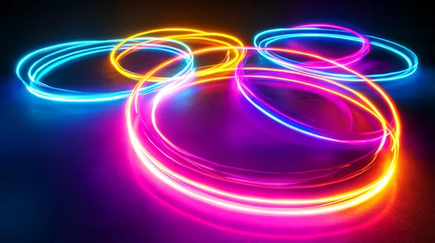 abstraktno izl''chvane na neonovi energiyni linii izteglyane