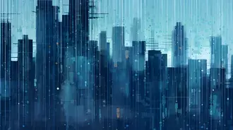 abstract rainstorm in a modern cityscape download