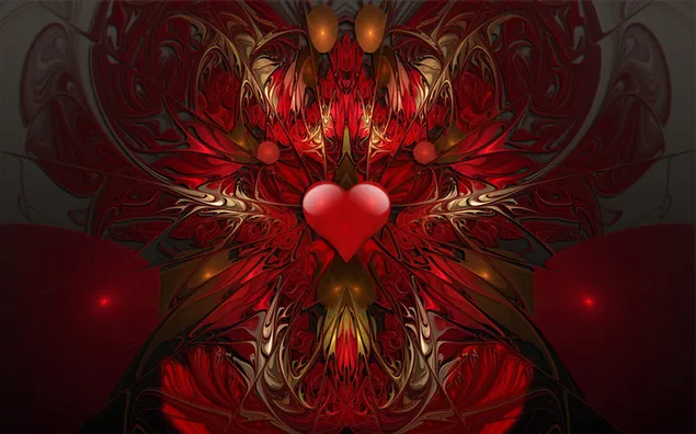 Abstract Red Heart HD wallpaper