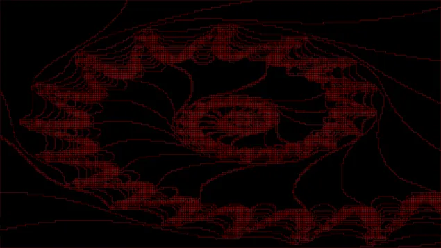 抽象-赤いスパイラル 4K 壁紙