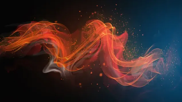Abstract shapes made of color waves