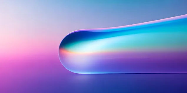 Шпалери Анотація розмитий фокус рідкої кулі, що відображає градієнтні кольори на фіолетовому синьому фоні 4K