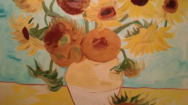 absztrakt napraforgok vazaban: van gogh muveszeti stilus letoltes