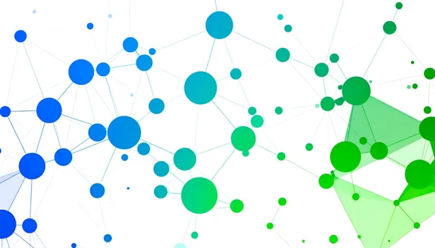 lionra teicneolaiochta teibi | naisc ghorm agus uaine gradient ioslodail