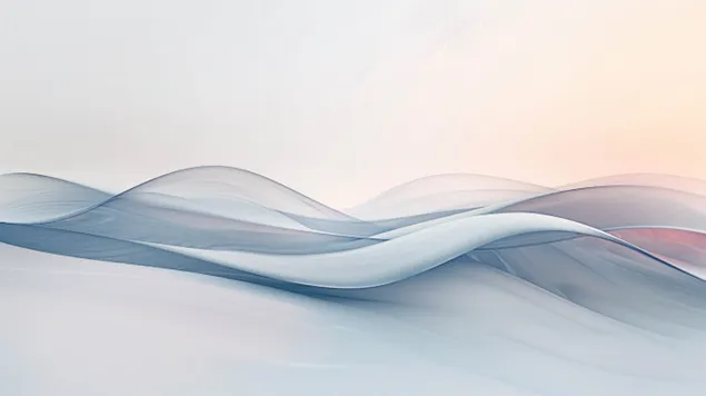 抽象波浪：宁静的数字艺术作品 8K 壁纸