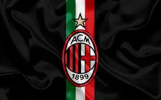 logo ac milan na czerwonym, zielonym, bialym i czarnym tle pobierz