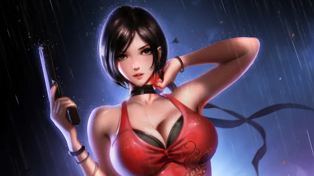 Ada Wong [Fantasiekuns] - Resident Evil 2 [Videospeletjie] 4K muurpapier