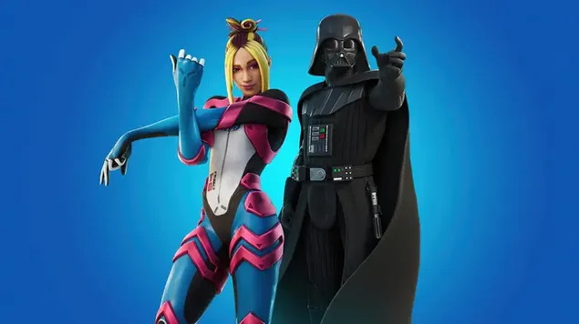 Adira & Darth Vader FORTNITE 3. Sezona 3. Nodaļa Battle Pass Skins 4K fona tapete