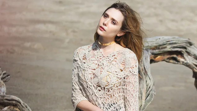 Pragtige Celeb 'Elizabeth Olsen' | Amerikaanse aktrise 4K muurpapier