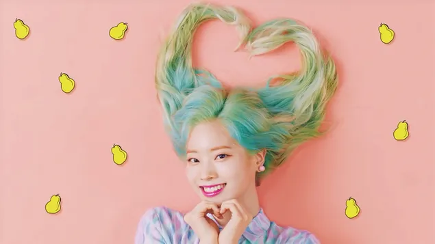 Adorable Dahyun dans 'Happy Happy' MV Shoot de Twice (K-Pop Band) 4K fond d'écran