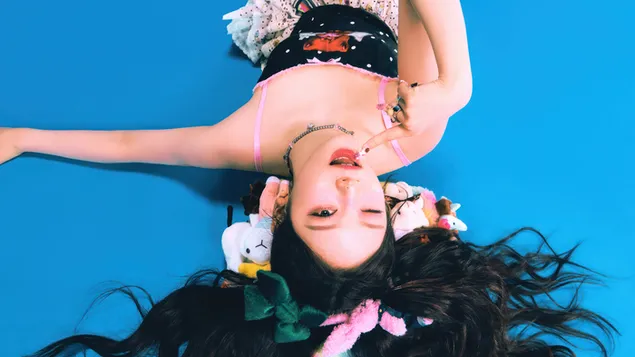 Bedårende 'Ningning' fra Aespa for Hot Mess MV Shoot 4K bakgrunn