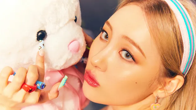 Прекрасното „Sunmi“ во „You Can't Sit With Us“ MV Shoot 4K тапет