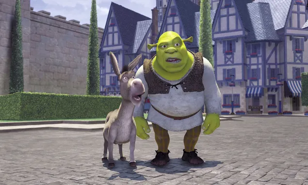 Avontuurlijke scène in het kasteel van Shrek en Donkey Lord Parquat download