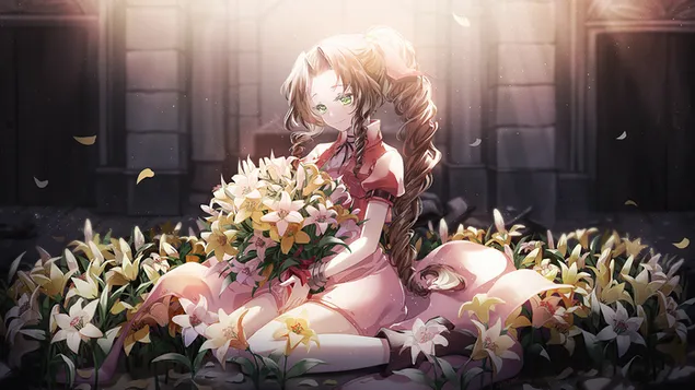 Aerith Gainsborough (Anime Art) - Final Fantasy VII Remake [FF7] 4K sfondo
