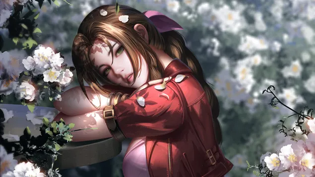Aerith Gainsborough (Arte animado): Final Fantasy VII Remake [FF7] 4K fondo de pantalla