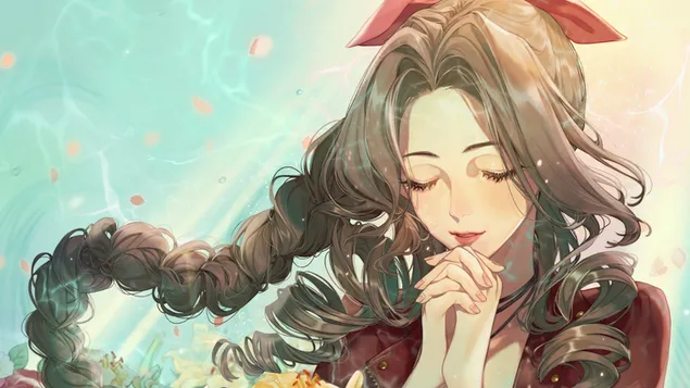 Aerith Gainsborough (Anime Art) : Final Fantasy VII Remake (Video igra) 4K ozadje