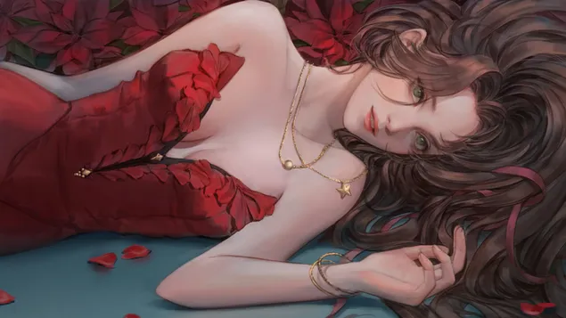 Aerith Gainsborough (Dreamy Fanart) - Final Fantasy VII Remake (Video Game) download