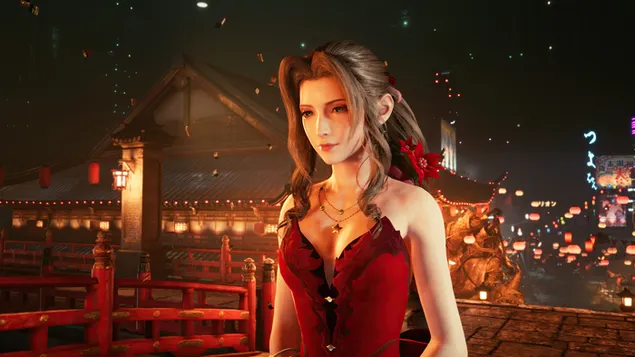 Páipéar balla Aerith Gainsborough : Final Fantasy VII Remake (Fideo Game)4K
