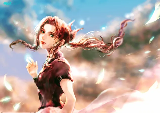 Aerith Gainsborough - Final Fantasy VII 4K bakgrund
