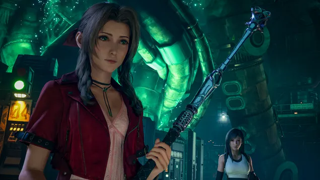 Aerith con Tifa - Final Fantasy VII Remake (Videogioco) 4K sfondo