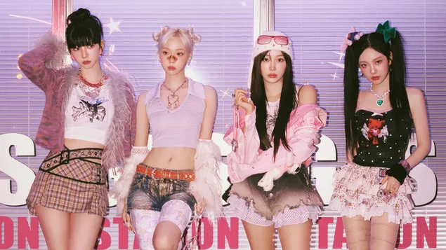 Aespa 全体成员参加 Hot Mess MV 拍摄 4K 壁纸