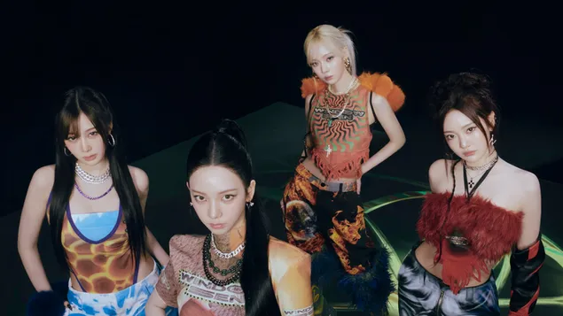 에스파, 슈퍼노바 뮤직비디오 촬영에 전원 참여 4K 배경화면