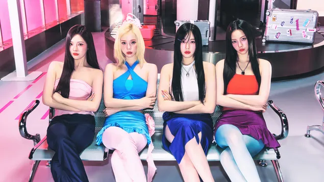 Taustakuva Aespa kaikki jäsenet | "Hot Mess" MV Shoot 4K