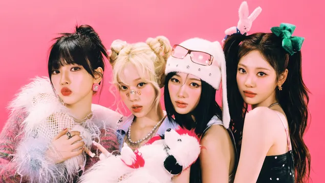 Taustakuva Aespa kaikki jäsenet Hot Mess MV Shootissa 4K