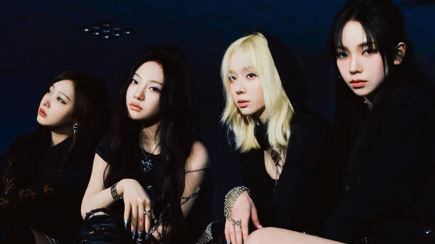 에스파(케이팝 밴드) 전원 멤버 - 아마겟돈 앨범 촬영 4K 배경화면