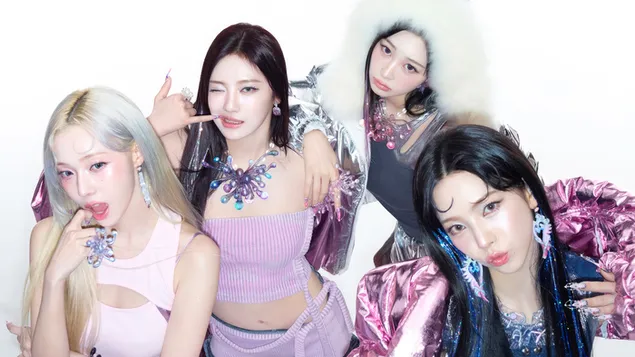 Aespa（韓國流行樂團）所有成員都參加《世界末日》專輯拍攝 4K 壁紙