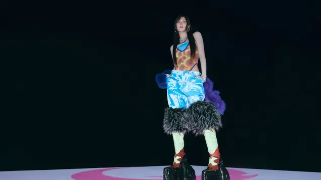 슈퍼노바 뮤직비디오 촬영을 위한 에스파 지젤 4K 배경화면