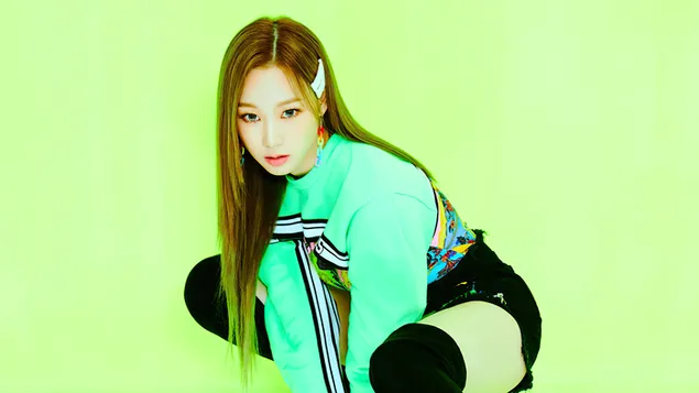 Giselle di Aespa nel servizio fotografico MV di "Black Mamba" [2020] 4K sfondo