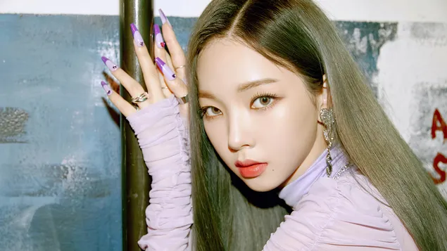 Páipéar balla Karina Aespa i nGrianghrafadóireacht MV ‘Black Mamba’ (2020)4K