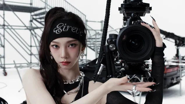 Aespa 的 Karina 參與「Whiplash」迷你專輯（Unbeatable Beat Ver.）拍攝 4K 壁紙