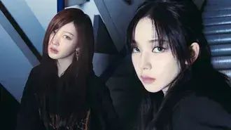 에스파의 카리나와 지젤 - 아마겟돈 앨범 촬영 4K 배경화면