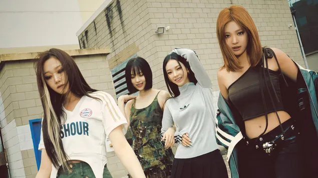 에스파 멤버들 'My World' 앨범 촬영 현장 4K 배경화면