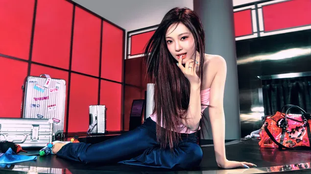 アエスパの寧寧 | 「ホットメス」MV撮影 4K 壁紙