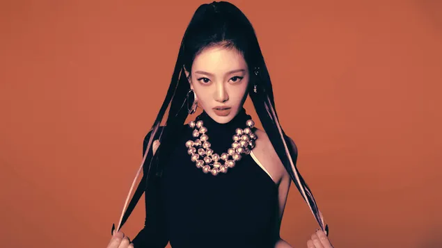 Taustakuva Aespa's Ningning 'Whiplash'-minialbumikuvauksessa 4K