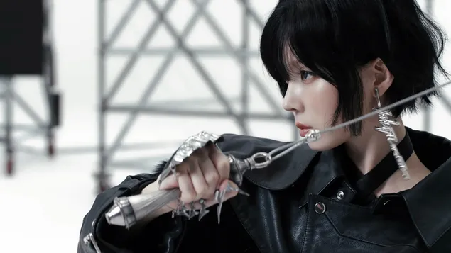 Aespa's Winter - 'Whiplash' 迷你專輯 (Unbeatable Beat Ver.) 拍攝 4K 壁紙